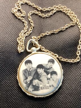 Vintage 1964 Beatles Gold tone Necklace 22” By NEMS ENT LTD Paul with Cigarette